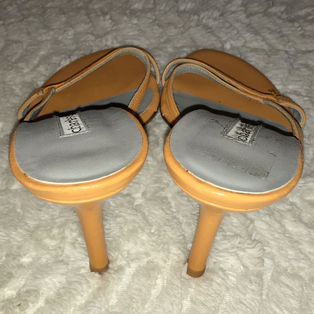 Charles David Leather Slide Sandals Orange 8B - Picture 5 of 6